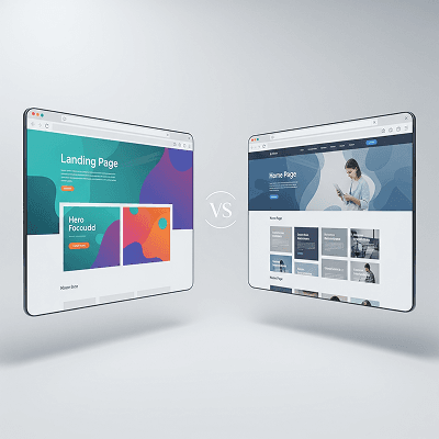 Landing Page vs. Site: O Guia Definitivo de Estratégia Digital e Conversão