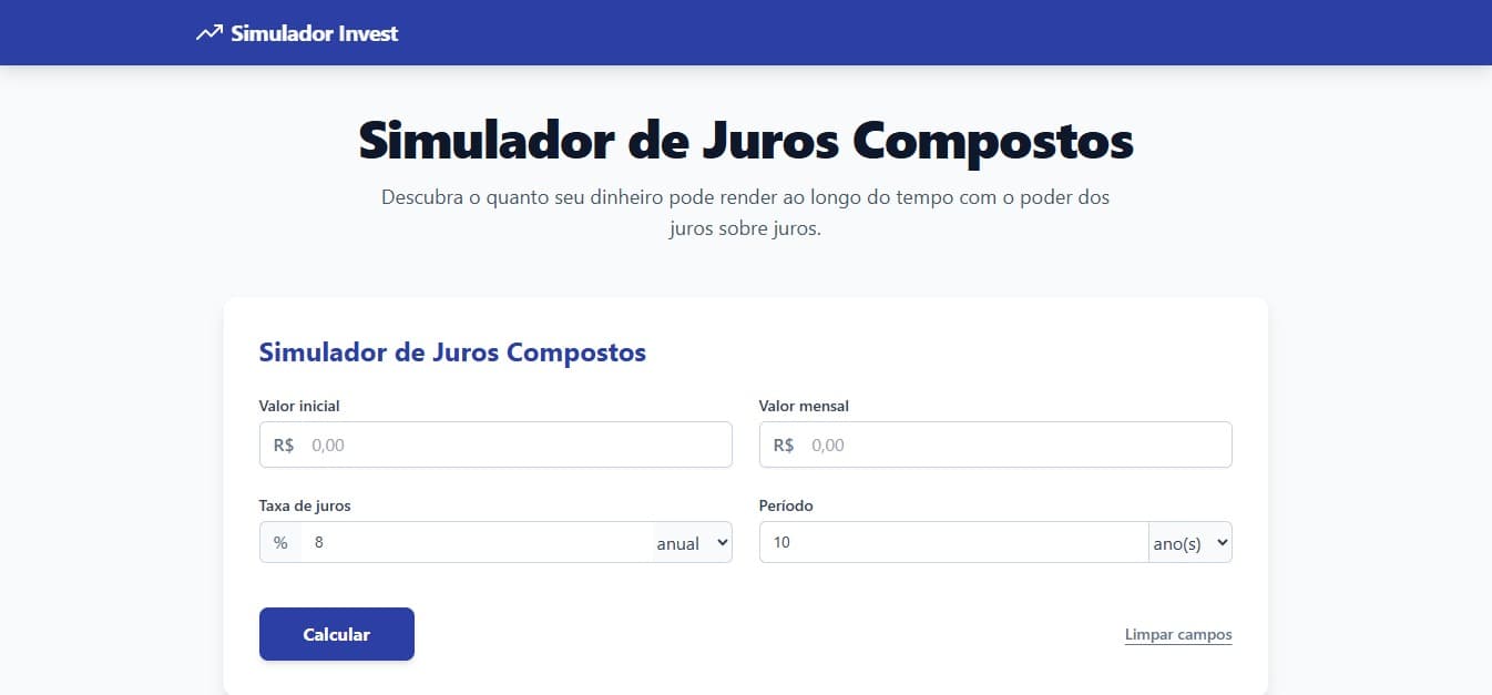Simulador de Investimentos
