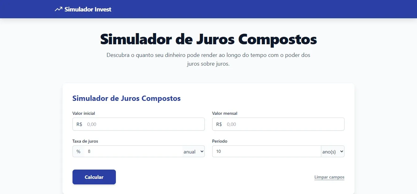 Simulador de Investimentos
